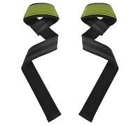 Bright Yellow Black Strips Lifting Wrist Straps 26" Power Workouts Deadlift Wrist Straps for Weightlifting, Bodybuilding, Strength Training