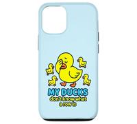 Bright Yellow Ducks Confused in a Row: Funny Duck Chaos Case for iPhone 12/12 Pro