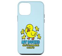 Bright Yellow Ducks Confused in a Row: Funny Duck Chaos Case for iPhone 12 mini