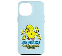 Bright Yellow Ducks Confused in a Row: Funny Duck Chaos Case for iPhone 13 Pro Max