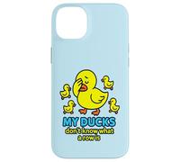 Bright Yellow Ducks Confused in a Row: Funny Duck Chaos Case for iPhone 14 Plus