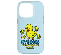 Bright Yellow Ducks Confused in a Row: Funny Duck Chaos Case for iPhone 14 Pro