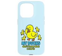 Bright Yellow Ducks Confused in a Row: Funny Duck Chaos Case for iPhone 15 Pro