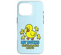 Bright Yellow Ducks Confused in a Row: Funny Duck Chaos Case for iPhone 16 Pro