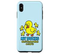 Bright Yellow Ducks Confused in a Row: Funny Duck Chaos Case for iPhone XS Max