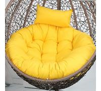 Bright Yellow Egg Chair Swing Cushion - 110CM Waterproof Replacement for Indoor & Outdoor Hammock Chair - Soft Patio Hanging Chair Pad for Ultimate Comfort
