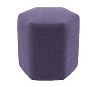 Bright Yellow Hexagon Shoe Bench StoolCotton & Linen Outdoor Ottomans Footstools for Living Room Size 43x43cm& Functal Accent Fur