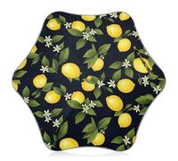 Bright Yellow Lemons Kids Rounded Tips Rain Umbrella, Windproof Umbrellas for Children 4T-8 Y, 35" Canopy