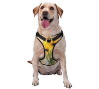 Bright Yellow Sunflowers No Pull Dog Harness Adjustable Reflective Oxford Easy Control Medium Large Dog Harness