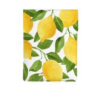 Bright Yellow Watercolor Lemons, PU Leather Laptop Sleeve, Notebook Bag Laptop Case Sleeve Tablet Briefcase