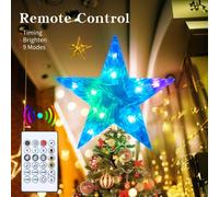 Bright Zeal 19Cm Smart Color Changing Led Christmas Tree Topper Star With Diy Modes