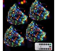 Bright Zeal 4 pcs Multi-Colored 200 LED Fairy Christmas String Lights-8 Modes, Festival Decorations Bright Zeal Multicolor
