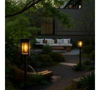 Bright Zeal Bright Solar Path Lights 2-Pack For Yard Landscape Lawn Patio Walkway