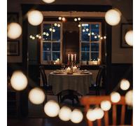 Bright Zeal Set of 2 Lantern String Lights, 20 FT Long, Atmosphere Decorative Lights in White Bright Zeal White