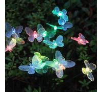 Bright Zeal Set of 4 30cm Solar LED Firefly Garden Lights with Flexible Stakes Bright Zeal Multicolor