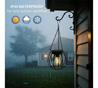 Bright Zeal Vibrant Solar Metal Hanging Lights 12 Inch