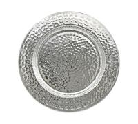 Brightalk 13-Inch Stainless Steel Hammered Charger Plates, Silver Dinner Plate Chargers Set of 6, Round Server Ware