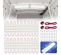 BrightArk 12V 120 LEDs Van Interior Light Waterproof Bright White Car LED Ceiling Lights Kit Dome Lamp for Van RV Truck Auto Vehicle Camper Boats Car, 40 Modules