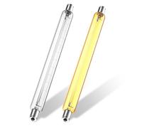 BrightArk 2 Pack S15 Striplight 240V 60W 284MM Clear Bulb, Warm White 2200K S15 Strip Tube Light Bulb 60W Shaver Bulb, Bathroom Strip Light Bulb