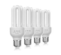 BrightArk 4 Pack Energy Saving Light Bulbs 11W Screw in E27 ES CFL Low Energy Light Bulbs 11W=60W, Daylight White 6500K 3U CFL Compact Fluorescent Stick Bulbs, Non-Dimmable