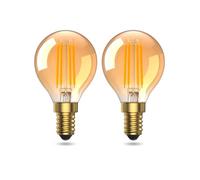 BrightArk 4W E14 Golf Ball Led Bulb, 2200k Amber WarmWhite SES Light Bulb,40W Small Edison Screw Light Blub Equivalent, Vintage SES Blub for Night Light, Ceiling Fans, Wall Sconces,AC200-240V