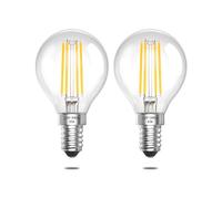 BrightArk 4W E14 LED Filament Golf Ball Bulb,40W Small Edison Screw Light Blub Equivalent, Warm White SES Mini Globe Blub for Chandelier Light, Ceiling Fans, Wall Sconces,AC200-240V
