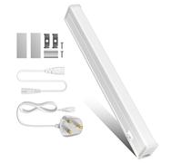 Brightark 4W LED Under Cabinet Kitchen Light 30cm Under Counter Light Neutral White 4000k Wardrobe Lamp Led 426LM Strip Light Extendable By Plug-In System,230v Cupboard Lighting for Bookcases (1 Pack)