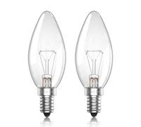 BrightArk E14 Candle Bulb 28W Dimmable C35, Warm White 2700K Small Edison Screw, AC220-240V SES for Ceiling Chandelier, Wall Light, Desk Lamp, Pack of 2