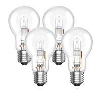 BrightArk E27 Halogen Light Bulb, 100W 950LM 2700K Warm White Edison Screw ES Halogen Bulb, AC220-240V A55 Dimmable Light Bulb, GLS E27 Bulb for Chandelier, Table Lamp, Wall Lamp, Pack of 4