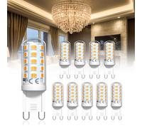 BrightArk G9 Led Light Bulbs, 4W Amber Warm White 2200K, Equivalent to 40-50W Halogen, Non-Dimmable Energy Saving Light Bulb for Home Lighting Decor, Chandelier, Wall Light, Crystal Lamp, 10 Packs