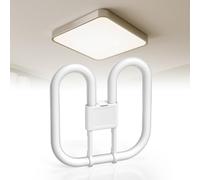 BrightArk GR10Q 4-PIN 28W Compact Fluorescent Lamp Non-Dimmable Natural White 4000K, Recessed Ceiling Light, CFL Light Bulb, Low Energy Light Bulb, Suitable for Indoor Stair Corridors, Halls,1 Pack