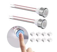 BrightArk LED Touch Dimmer Switch 12V DC Stepless Dimming 3-24V LED Dimmer Touch Switch Sensor Switch for LED Strips,For 18 mm Max-48W