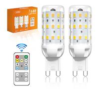 BrightArk Smart G9 LED Bulbs,Dimmable g9 led Bulbs Multicolor Lamp with Remote,Warm White 3000K/Neutral White 4000K/Cool White 6000K,Brightness Adjustable 10%-100%,Timer&Memory Function G9 Bulb,2-Pack