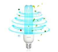 BrightArk UVC Germicidal Lamp UV Light Bulb 55W 254nm E27 with Ozone UVC Strong Sterilisation and Disinfection AC220-240V Perfect for Kitchen, Bedroom, Living Room, Office and School Fresh Air(1 Pcs)