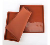 BrightDaily Silicone Baking Tray Sponge Roll Mat Rolling Mat Silicone Rolling Mat Swiss Roll Baking Mat Baking Tray for Cakes 2 Pcs Pack, 38x30x1.5 CM