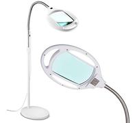 Brightech LightView Pro - Full Page Magnifying Floor Lamp - Hands Free Magnifier with Bright LED Light for Reading - Flexible Gooseneck Holds Position - Standing Mag Lamp