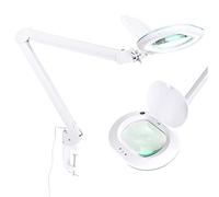 Brightech LightView PRO XL Magnifying Clamp Lamp - Super Comfy, Easy to Use Craft & Pro Magnifier with Bright LED Light for Desk, Table & Workbench - Wide Glass Lens - Dimmable & Light Color Adjusting