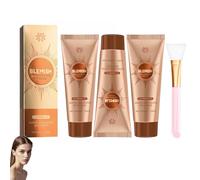 Brightening Anti-Stain Face Mask, 2025 Herbal Stain Remover Essence, Luminance Boost Spot Dissolve, Wrinkle Smoothing, Pore Cleansing, Removable Deep Face Mask for Radiant Skin (3 Pieces)