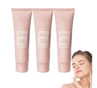 Brightening Face Cream - Gentle Purifying Exfoliating Gel - Deep Cleansing Moisturizing Scrub for Most Skin Types, Enzyme Blend for Face & Body, Sensitive Skin Safe Oil-Free Exfoliator (3 PCS)