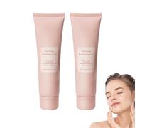 Brightening Face Cream - Gentle Purifying Exfoliating Gel - Deep Cleansing Moisturizing Scrub for Most Skin Types, Enzyme Blend for Face & Body, Sensitive Skin Safe Oil-Free Exfoliator (2 PCS)