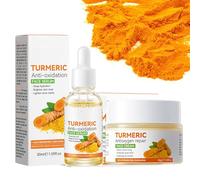 Brightening Face Cream with Turmeric Glow Serum - Anti Aging Moisturiser for Radiant Skin - Hyperpigmentation Care & Even Tone Duo - Natural Skin Care for Women/Men