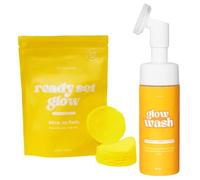 Brightening Face Wash - Facial Scrub | Cleansing Pads | 30pieces/pack + 150ml/bottle Daily Scruber With Blend, Skin Care For A Youthful Complexion Morning Night Skincares Routine Oily Dry Skins Types