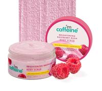 Brightening Raspberry Body Scrub | Tan Removal | AHAs - Lactic & Glycolic Acid, Niacinamide | Vitamin C Rich for Brighter, Soft Skin | Remove Dry, Dead Skin | Fruity Berries Aroma - 175g