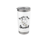 Brighter Days Ahead - Lung Cancer Awareness Stainless Steel Insulated Tumbler