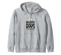 Brighter Days Ahead - Lung cancer awareness Zip Hoodie