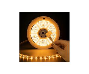 Brightex 20m 220V LED Strip Light Bright SMD Flexible Warm White LED Tape with Connector,Cuttable Waterproof Indoor Outdoor Lighting for Kitchen, Bedroom, Living Room, Mirror, Christmas Decor