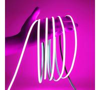 Brightex 20m COB LED Strip Light 220V - Super Bright Flexible Cuttable Pink LED Tape with Connector - Indoor & Outdoor Lighting for Kitchen, Bedroom, Living Room, Cabinet, Mirror & Christmas