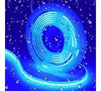 Brightex 50m Blue COB LED Strip Light 220V - Super Bright Flexible Cuttable Waterproof LED Tape with Plug Connector for Bedroom, Kitchen, Indoor Outdoor & Christmas Decor