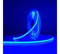 Brightex 5m Blue COB LED Strip Light 220V - Super Bright Flexible Cuttable Waterproof LED Tape with Connector for Bedroom Kitchen Cabinet Mirror Living Room Indoor Outdoor Christmas Decor