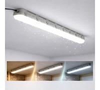 Brightex 60W 5FT LED Batten Light 1500mm 6000lm IP65 Waterproof 3CCT 3000K 4000K 6500K Non Flicker Slimline Tube Light Ceiling Wall Mount Garage Office Workshop Fluorescent Replacement